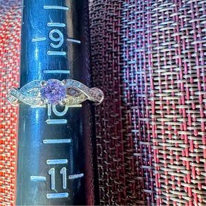 Fragrant Jewels Lavender and Silver Twist Ring